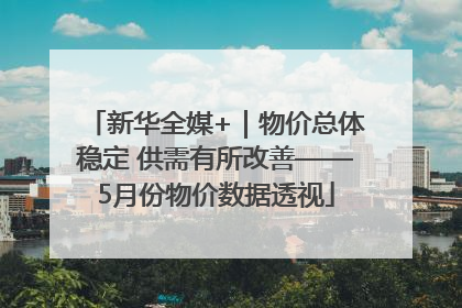 新华全媒+｜物价总体稳定 供需有所改善——5月份物价数据透视