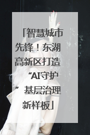 智慧城市先锋！东湖高新区打造“AI守护”基层治理新样板