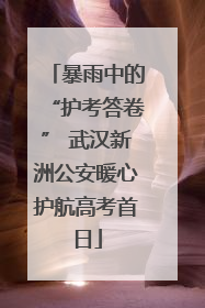 暴雨中的“护考答卷” 武汉新洲公安暖心护航高考首日