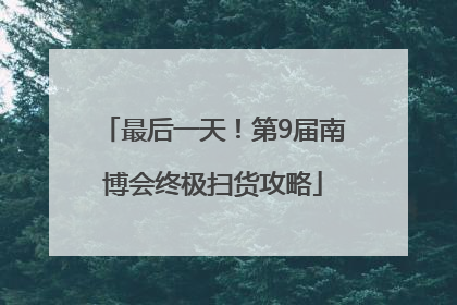 最后一天！第9届南博会终极扫货攻略