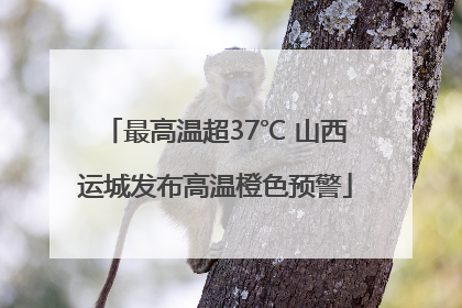 最高温超37℃ 山西运城发布高温橙色预警
