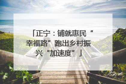 正宁：铺就惠民“幸福路”跑出乡村振兴“加速度”