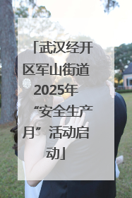 武汉经开区军山街道2025年“安全生产月”活动启动