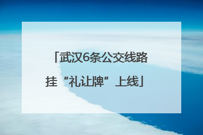 武汉6条公交线路挂“礼让牌”上线