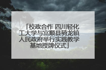 校政合作 四川轻化工大学与富顺县骑龙镇人民政府举行实践教学基地授牌仪式