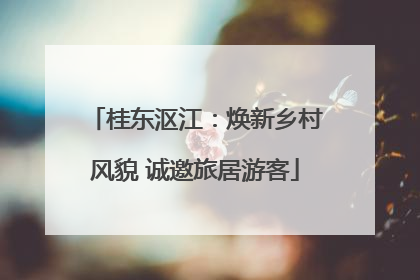 桂东沤江：焕新乡村风貌 诚邀旅居游客