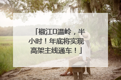 椒江⇌温岭，半小时！年底将实现高架主线通车！