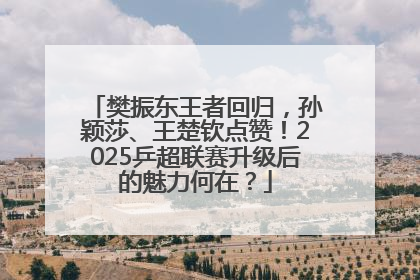樊振东王者回归，孙颖莎、王楚钦点赞！2025乒超联赛升级后的魅力何在？