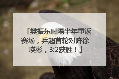 樊振东时隔半年重返赛场，乒超首轮对阵徐瑛彬，3:2获胜！
