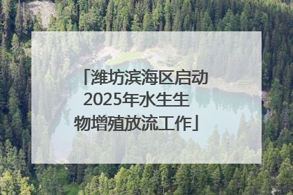 潍坊滨海区启动2025年水生生物增殖放流工作