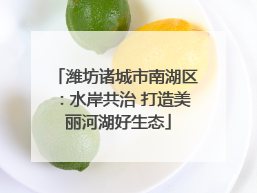 潍坊诸城市南湖区：水岸共治 打造美丽河湖好生态