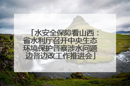 水安全保障看山西：省水利厅召开中央生态环境保护督察涉水问题边督边改工作推进会