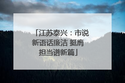 江苏泰兴：市说新语话廉洁 挺膺担当谱新篇