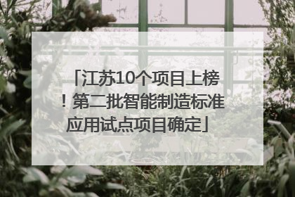 江苏10个项目上榜！第二批智能制造标准应用试点项目确定