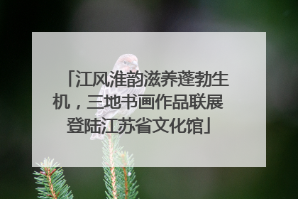 江风淮韵滋养蓬勃生机，三地书画作品联展登陆江苏省文化馆
