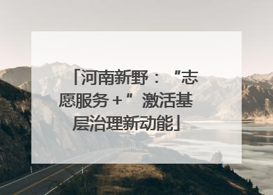河南新野：“志愿服务＋”激活基层治理新动能