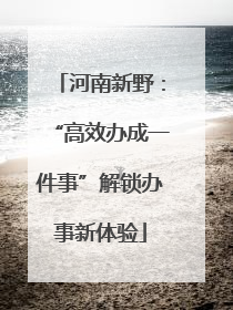 河南新野：“高效办成一件事”解锁办事新体验