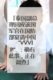泰国副总理回应该国军官在国防部宴请中国“VVVIP”：确有此事，正在调查