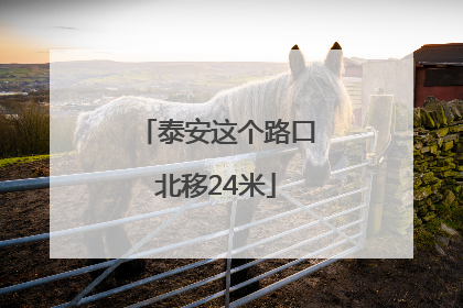 泰安这个路口北移24米