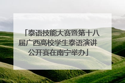 泰语技能大赛暨第十八届广西高校学生泰语演讲公开赛在南宁举办