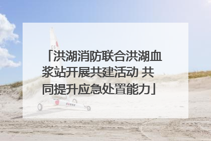 洪湖消防联合洪湖血浆站开展共建活动 共同提升应急处置能力