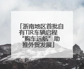 浙南地区首批自有TIR车辆启程 “购车远航”助推外贸发展