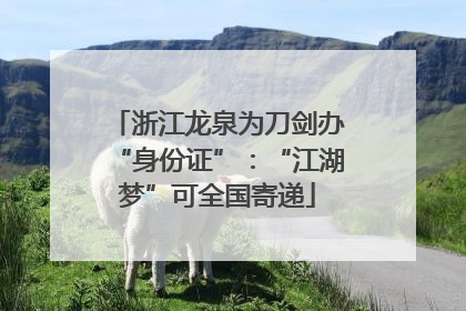 浙江龙泉为刀剑办“身份证”：“江湖梦”可全国寄递