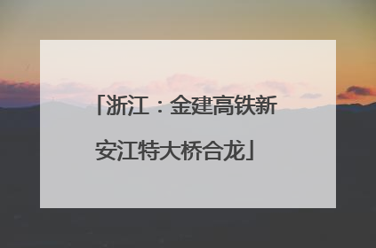 浙江：金建高铁新安江特大桥合龙