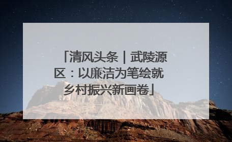 清风头条｜武陵源区：以廉洁为笔绘就乡村振兴新画卷