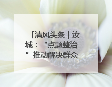 清风头条｜汝城：“点题整治”推动解决群众急难愁盼