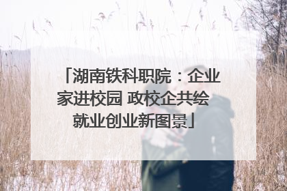 湖南铁科职院：企业家进校园 政校企共绘就业创业新图景