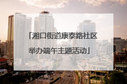 湘口街道康泰路社区举办端午主题活动