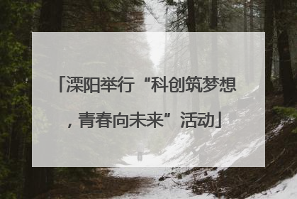 溧阳举行“科创筑梦想，青春向未来”活动