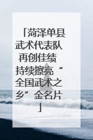 菏泽单县武术代表队再创佳绩 持续擦亮“全国武术之乡”金名片