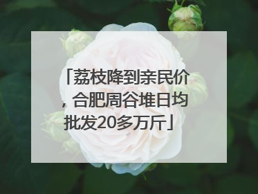 荔枝降到亲民价，合肥周谷堆日均批发20多万斤