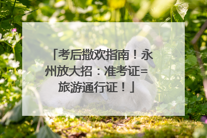 考后撒欢指南！永州放大招：准考证=旅游通行证！