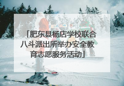肥东县杨店学校联合八斗派出所举办安全教育志愿服务活动