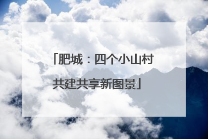 肥城：四个小山村共建共享新图景
