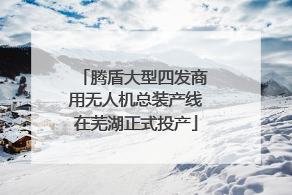腾盾大型四发商用无人机总装产线在芜湖正式投产