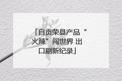 自贡荣县产品“火辣”闯世界 出口刷新纪录