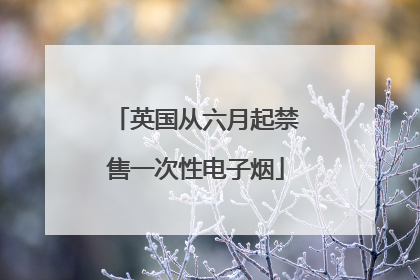 英国从六月起禁售一次性电子烟