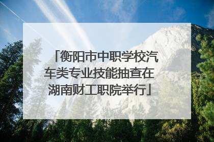 衡阳市中职学校汽车类专业技能抽查在湖南财工职院举行
