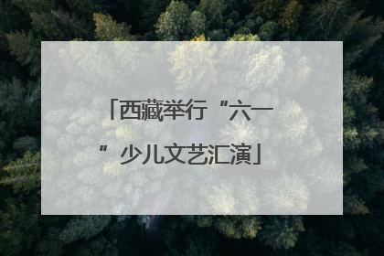 西藏举行“六一”少儿文艺汇演