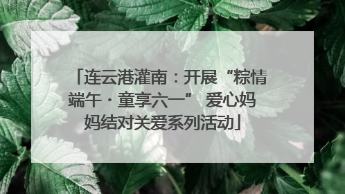 连云港灌南：开展“粽情端午・童享六一” 爱心妈妈结对关爱系列活动