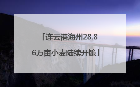 连云港海州28.86万亩小麦陆续开镰