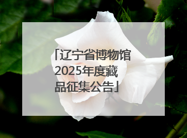 辽宁省博物馆2025年度藏品征集公告