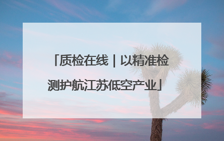 质检在线｜以精准检测护航江苏低空产业