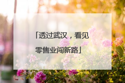 透过武汉，看见零售业闯新路