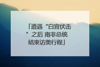 遭遇“白宫伏击”之后 南非总统结束访美行程