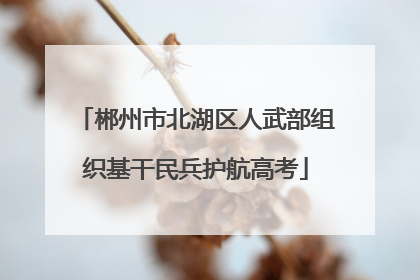 郴州市北湖区人武部组织基干民兵护航高考